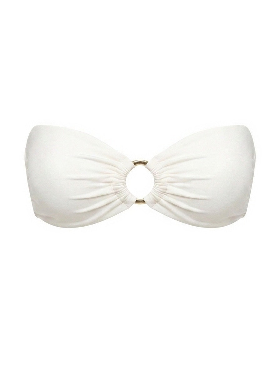 Top Biquini Tomara Que Caia Off White