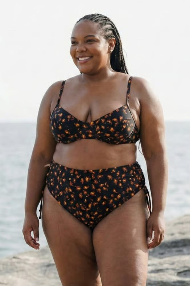 Biquíni Meia Taça Caju Vibes Plus Size