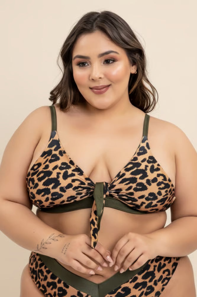 Biquíni Plus Size Maresia com Asa Delta Onça com Militar