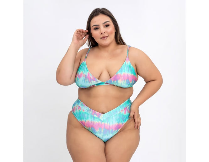Biquíni Plus Size Praieira Tie Dye Vibes