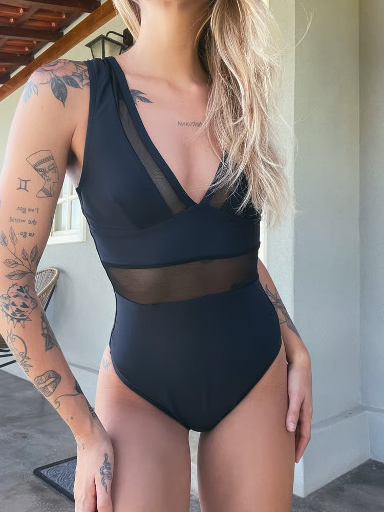 Body Tule Preto