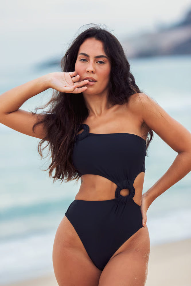 Body Um Ombro Só Preto