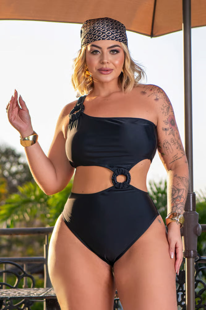 Body Um Ombro Só Preto