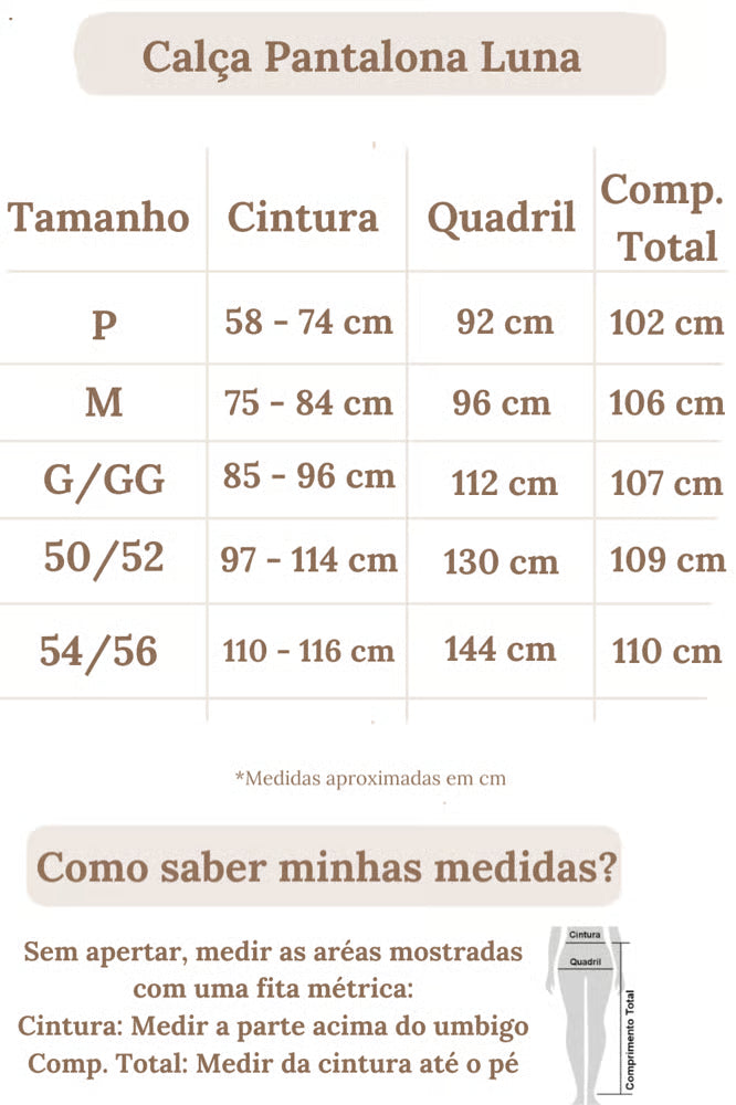 Calça Pantalona Luna Marinho Plus Size