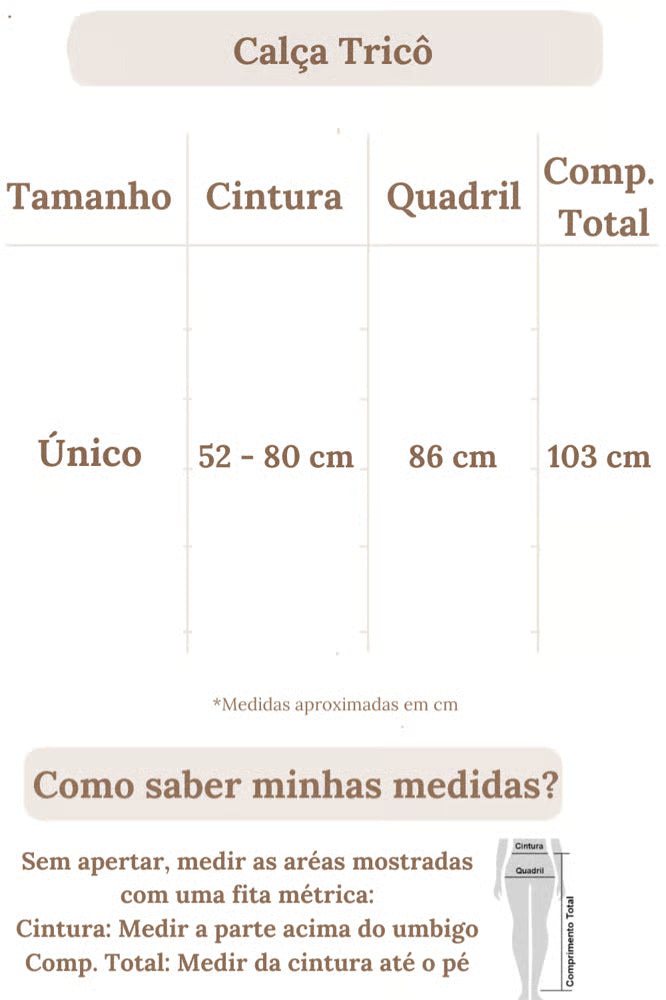 Calça Tricô Forro  Marrom