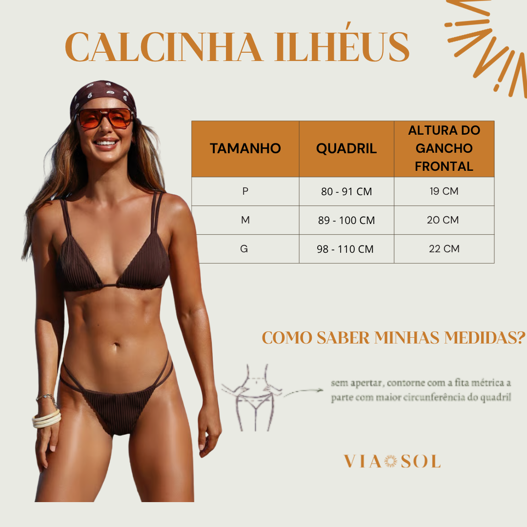 Calcinha De Biquíni Ilhéus Preto Texturizado