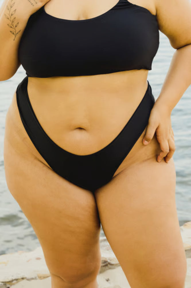 Calcinha De Biquíni Plus Size Asa Delta Preta