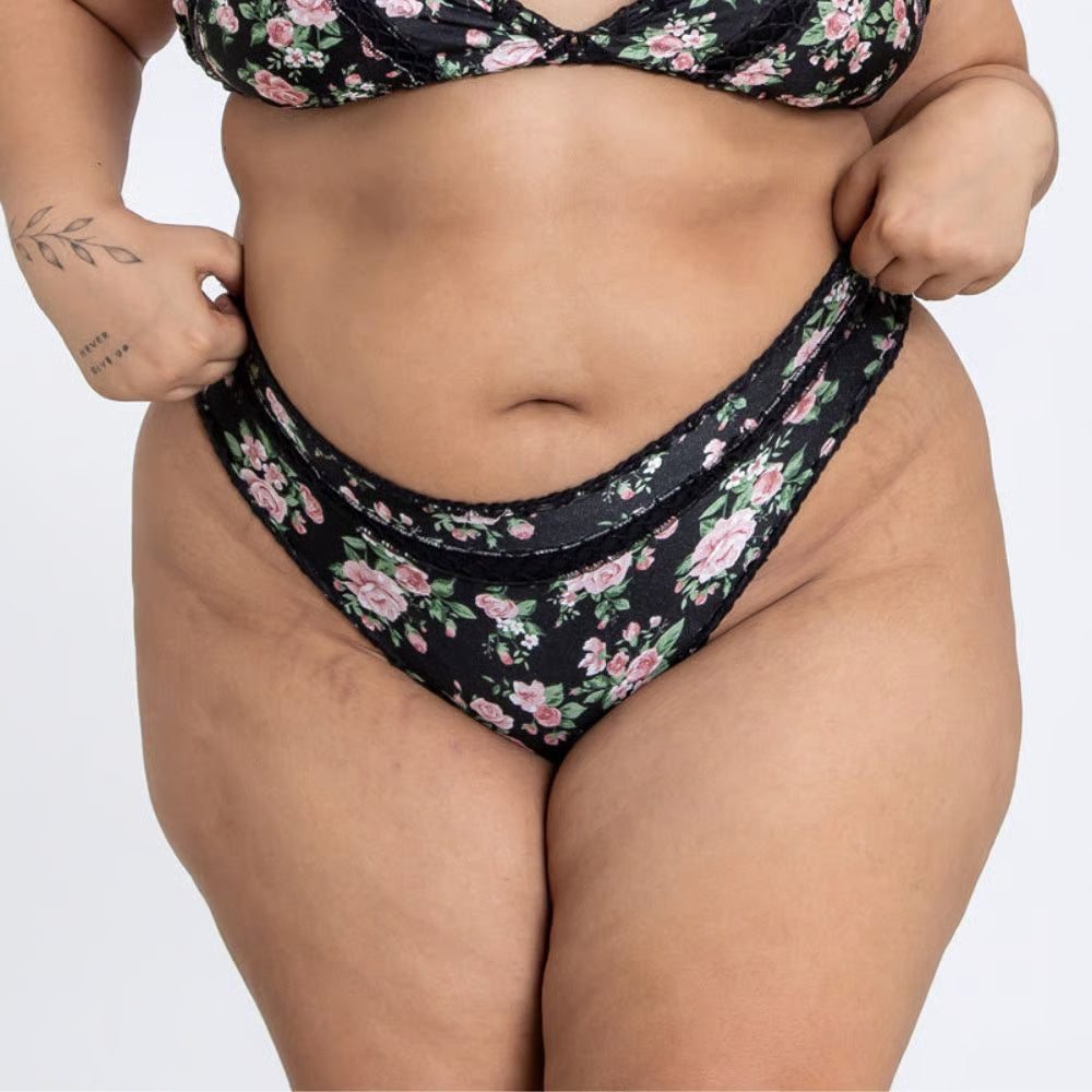 Calcinha De Biquíni Plus Size Boho Beach Fechada Flórida