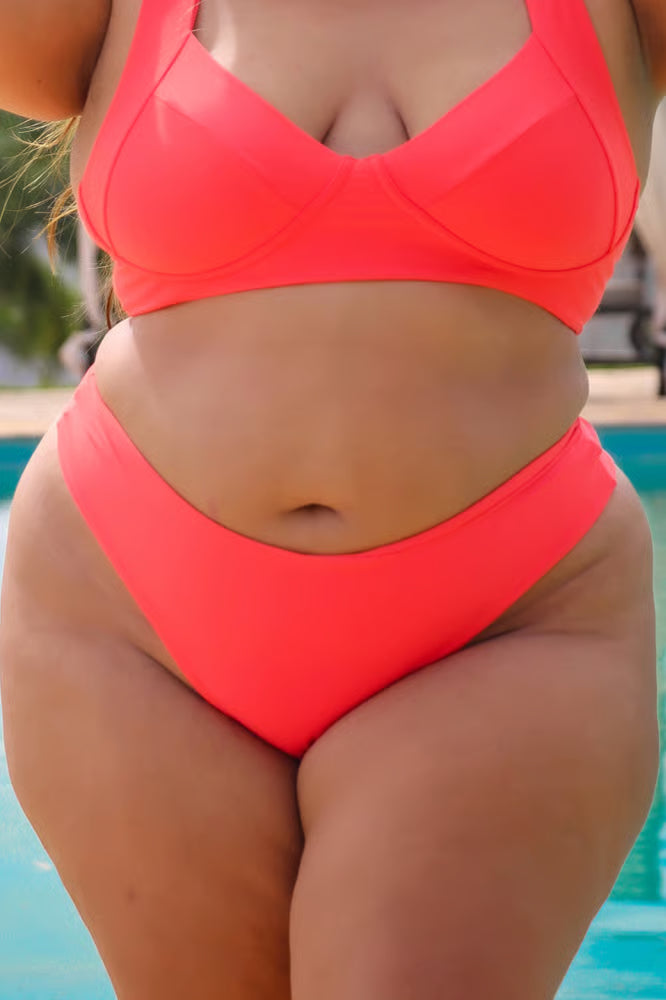 Calcinha De Biquíni Plus Size Fio Nicky Vermelho