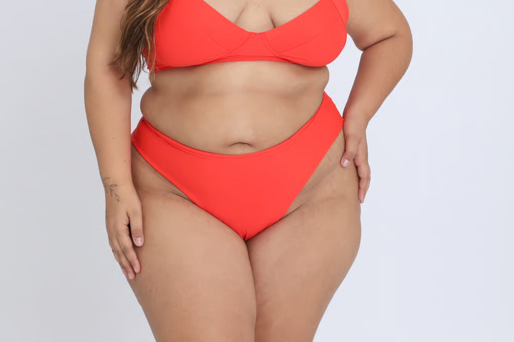 Calcinha De Biquíni Plus Size Fio Nicky Vermelho