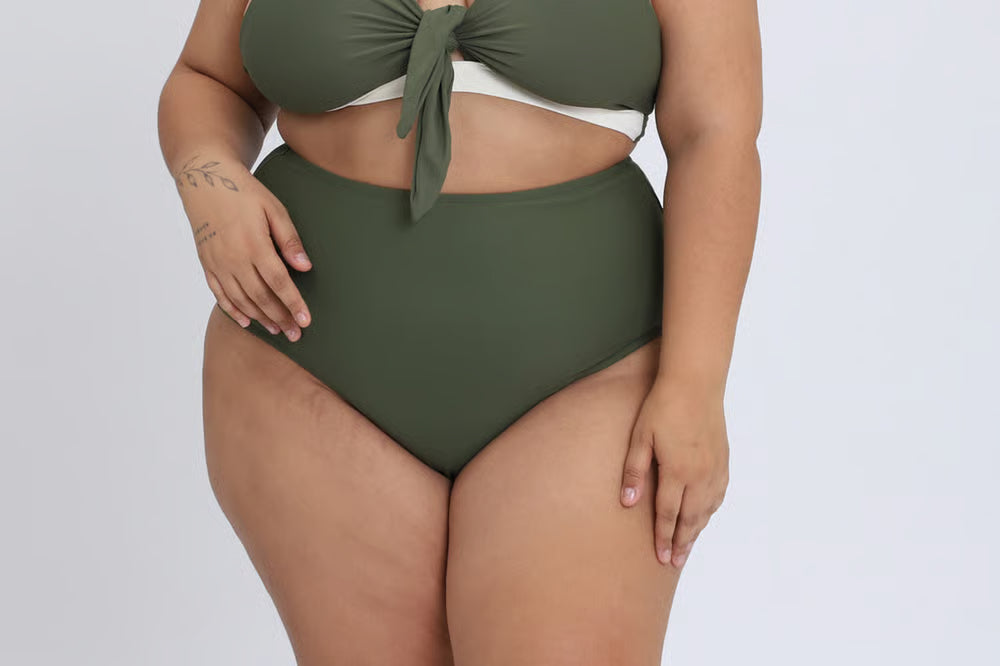 Calcinha De Biquíni Plus Size Hotpants Militar