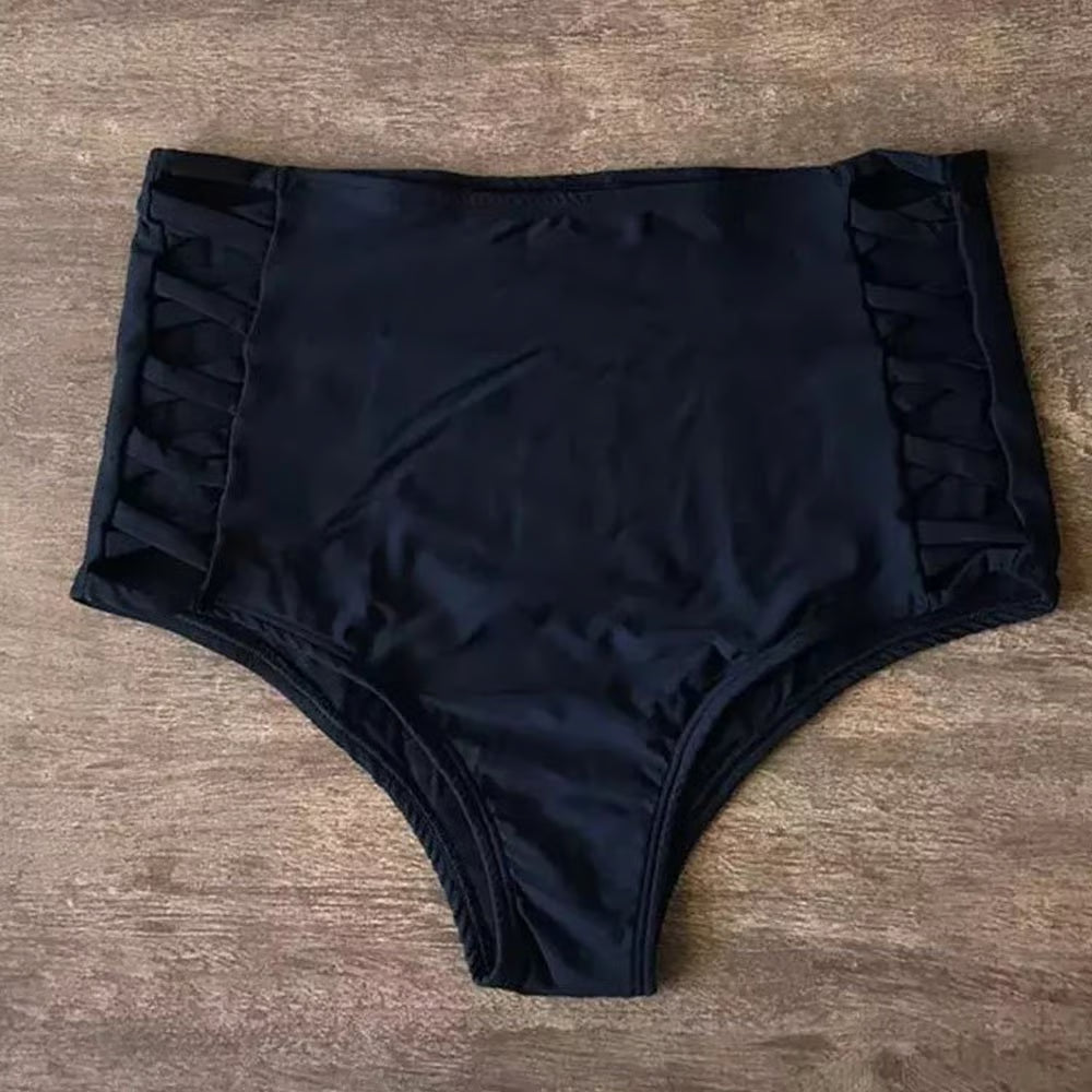 Calcinha De Biquíni Plus Size Retrô x Pequeno Preta