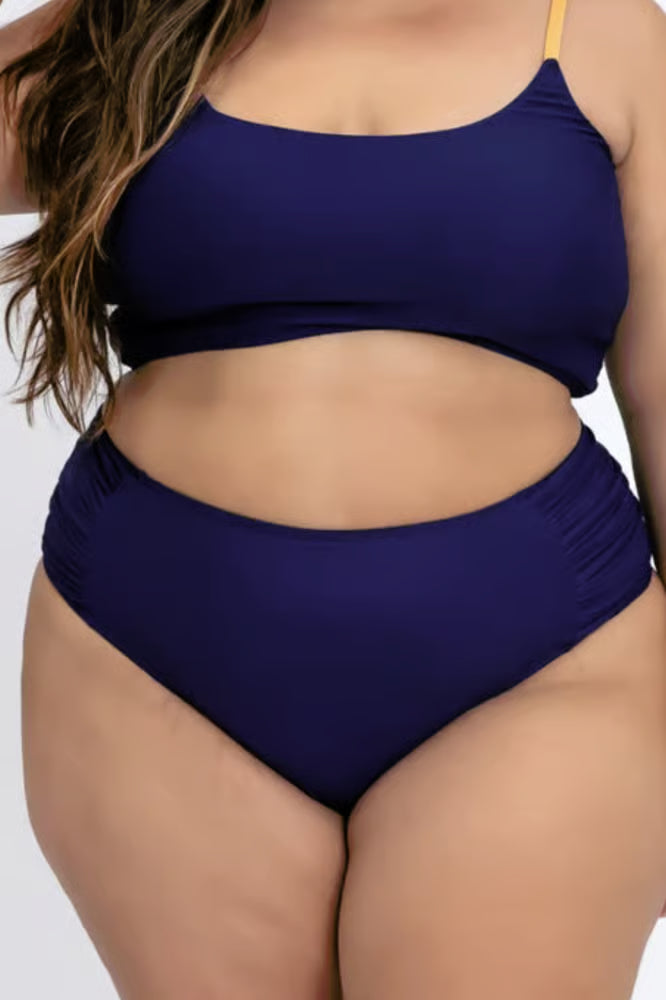 Calcinha De Biquíni Plus Size Tangão Azul Marinho