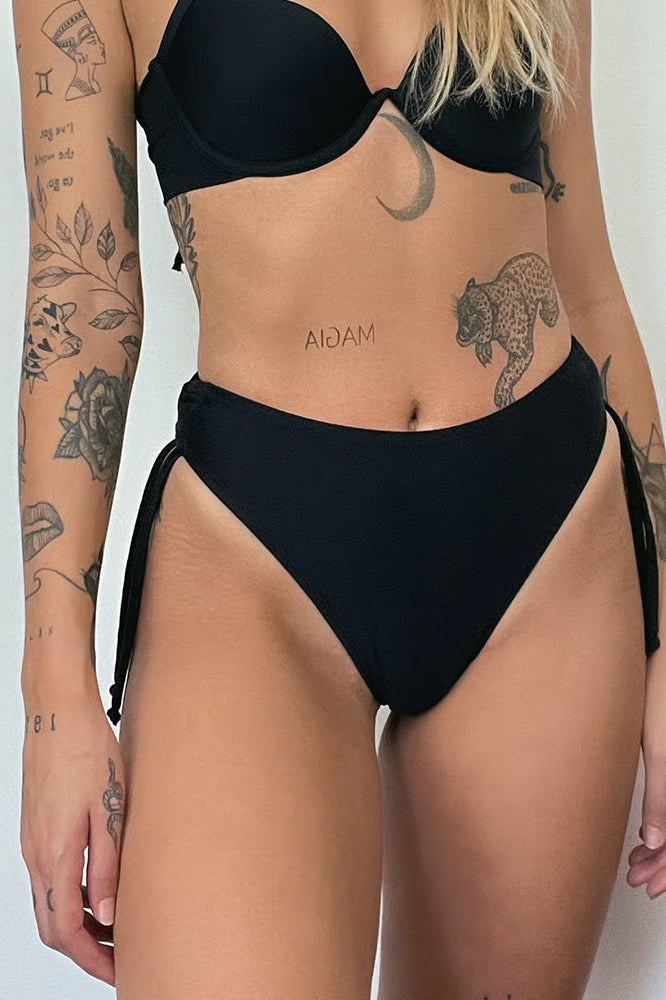 Calcinha De Biquíni Tangão Tiras Preta