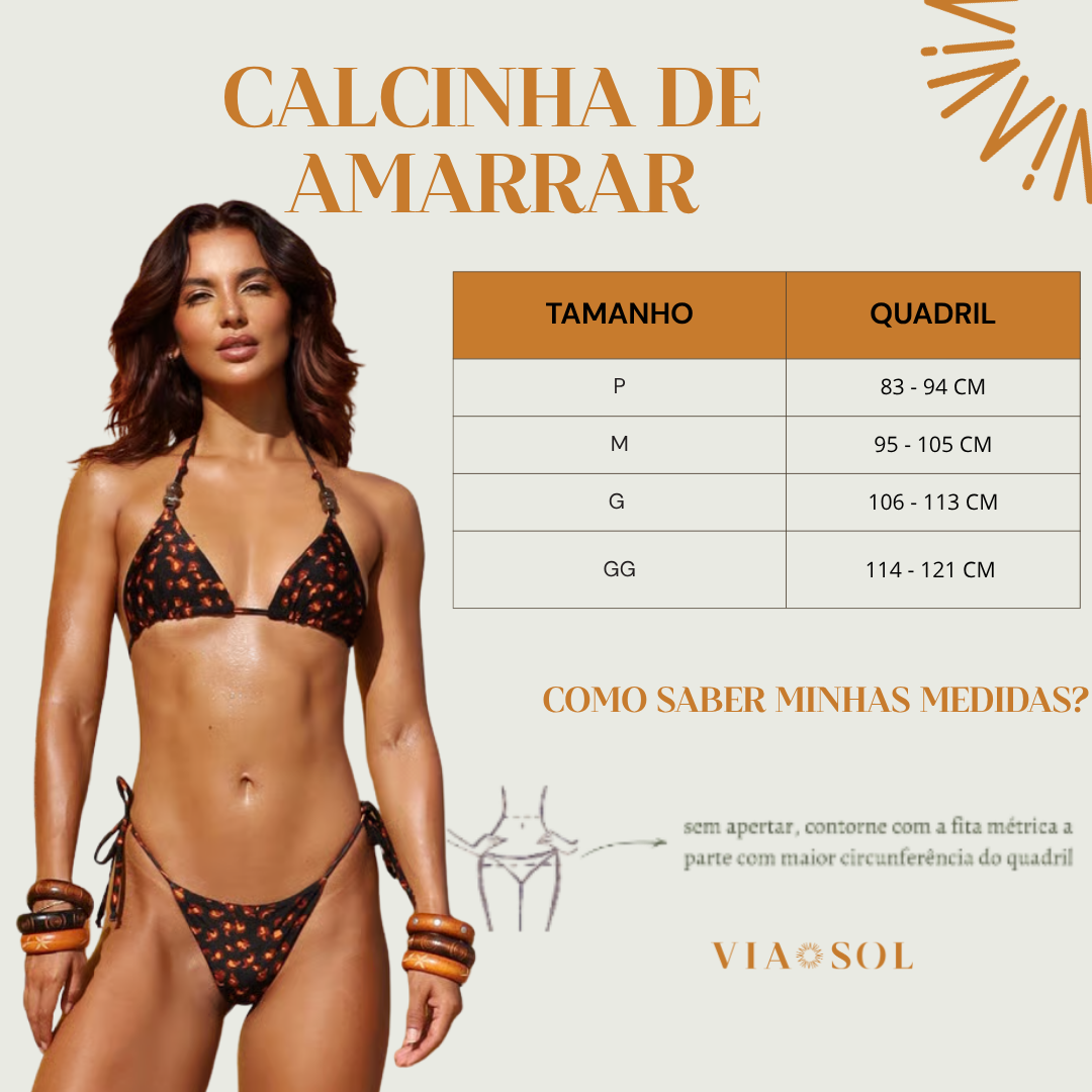 Calcinha de Amarrar Caju Vibes