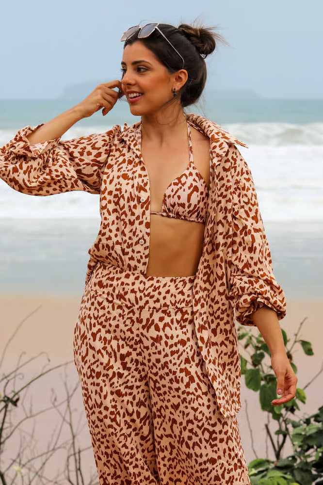 Camisa Cléo Onça Nude