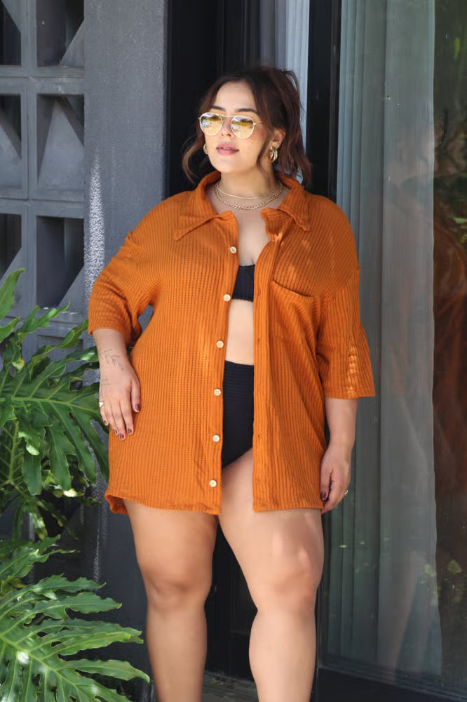 Camisa Curta Mel Plus Size
