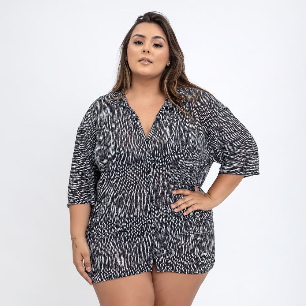 Camisa De Praia Plus Size Copacabana