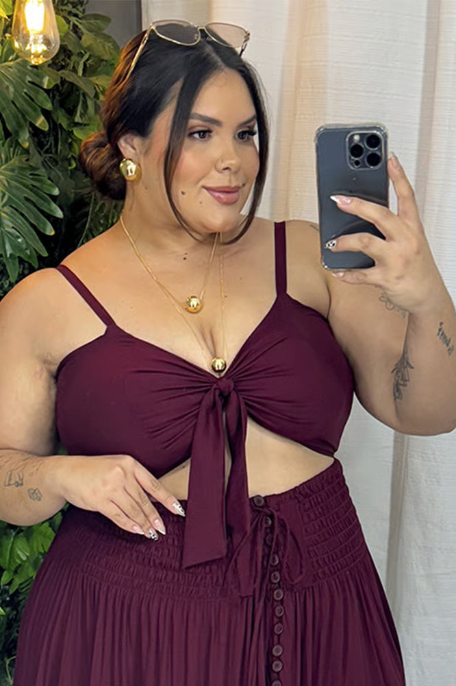 Cropped Anny Plus Size Cereja