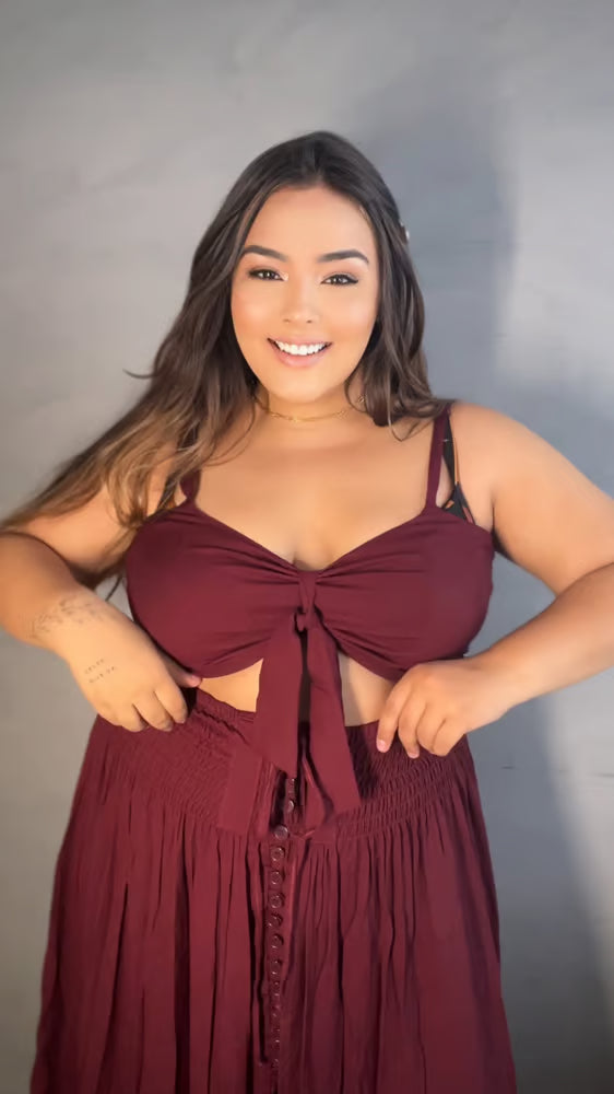 Cropped Anny Plus Size Cereja