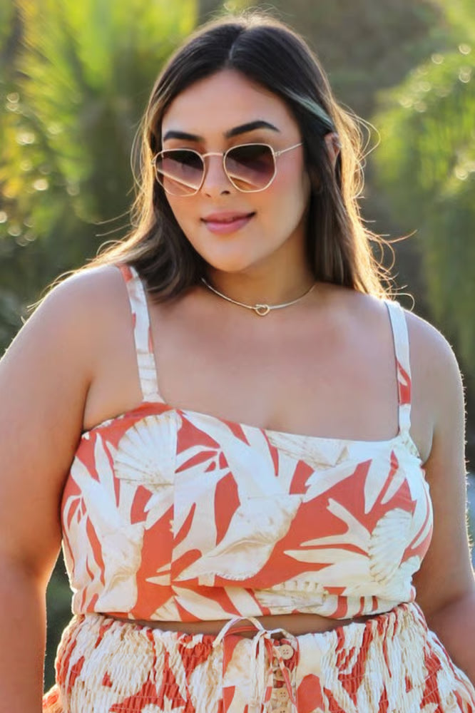 Cropped Anny Plus Size Coral
