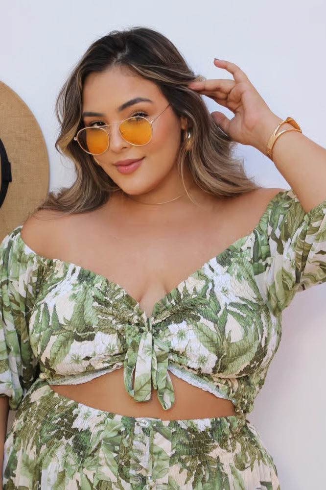 Cropped Bia Plus Size Atacama Verde