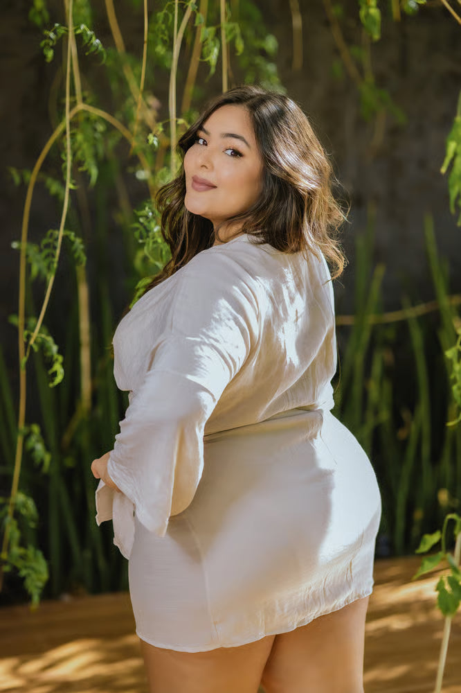 Kimono Liz Plus Size Bege