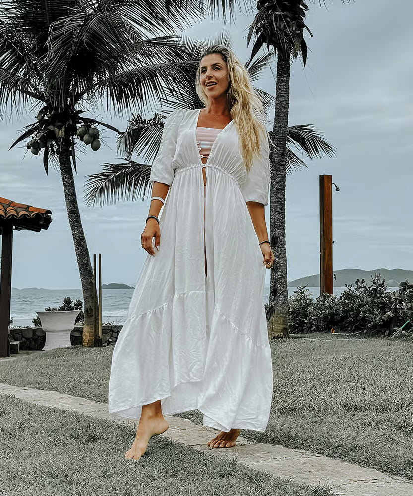 Kimono Longo Off White