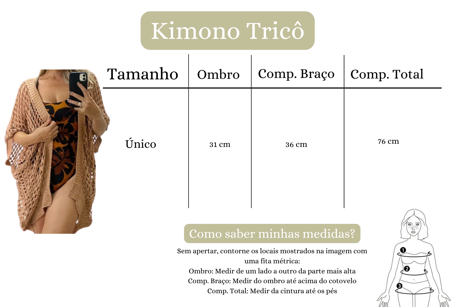 Kimono Tricô Off White
