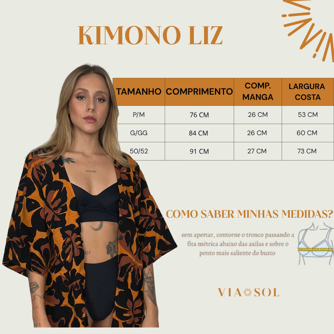 Kimono Plus Size Liz Preto
