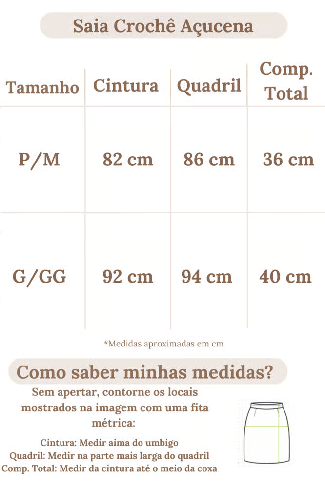 Saia Crochê Açucena