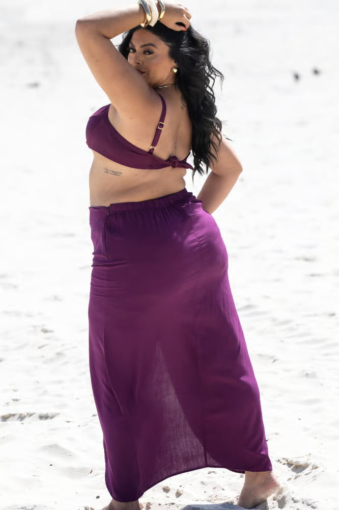 Saia Longa Athena Malbec Plus Size