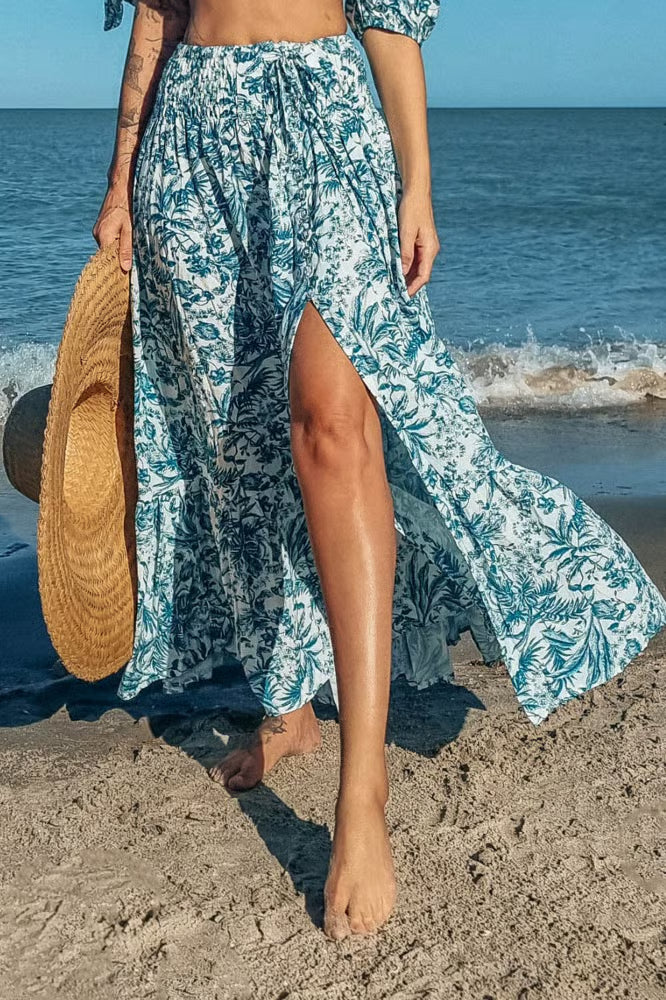 Saia Maya Azul Floral