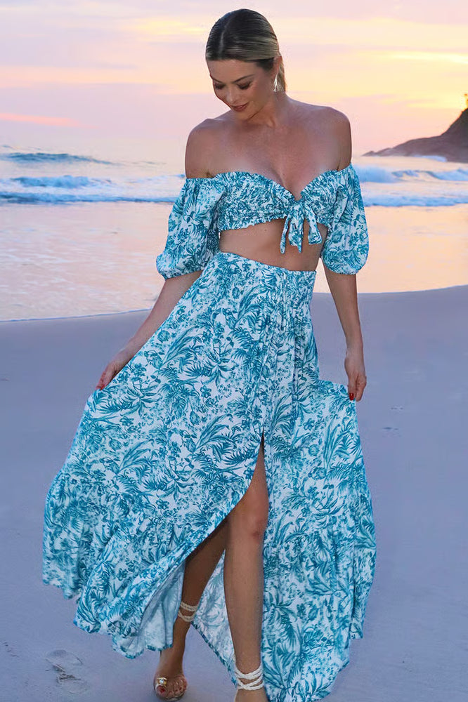 Saia Maya Azul Floral