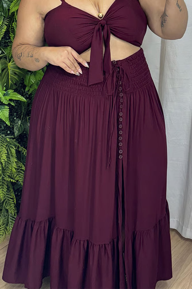 Saia Maya Plus Size Cereja