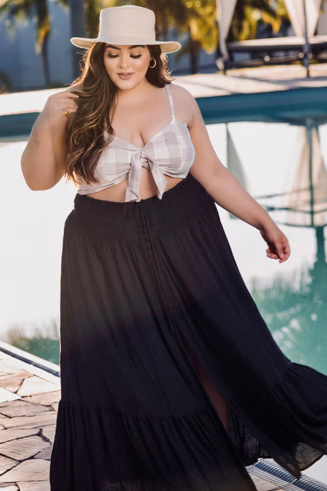 Saia Maya Plus Size Preta