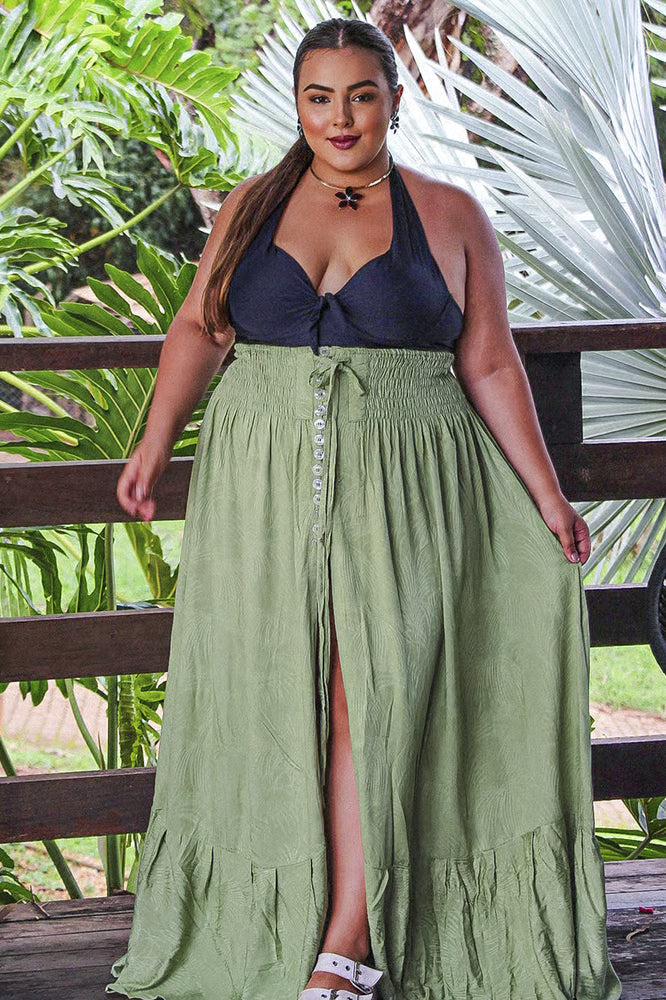 Saia Maya Plus Size Verde Claro