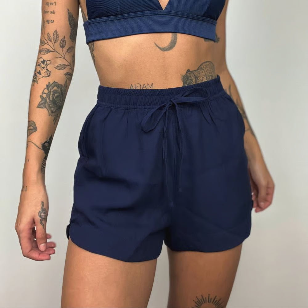 Short Petra Azul Marinho