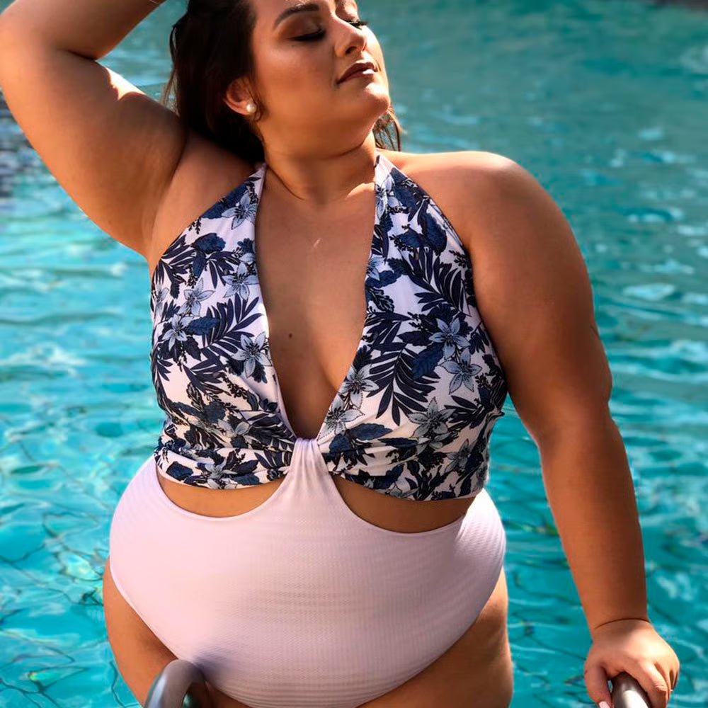 Smart Body Plus Size Mykonos com Branco