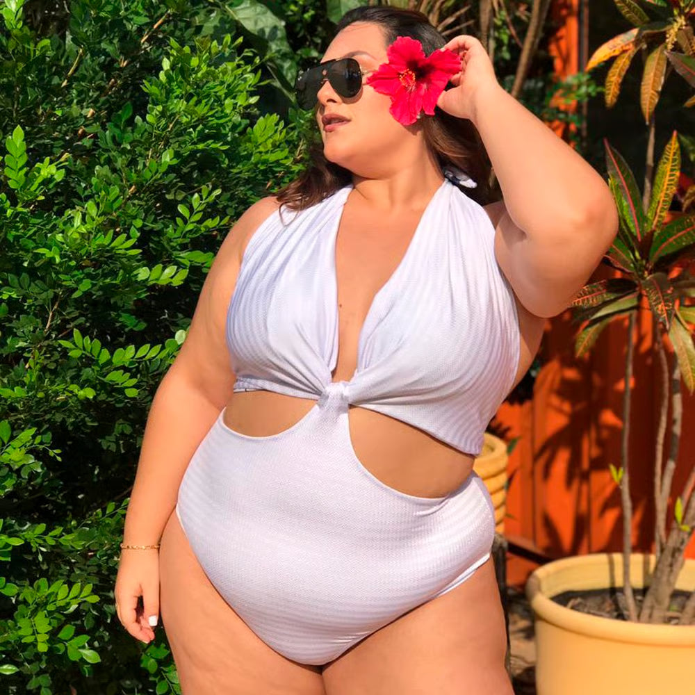 Smart Body Plus Size Mykonos com Branco