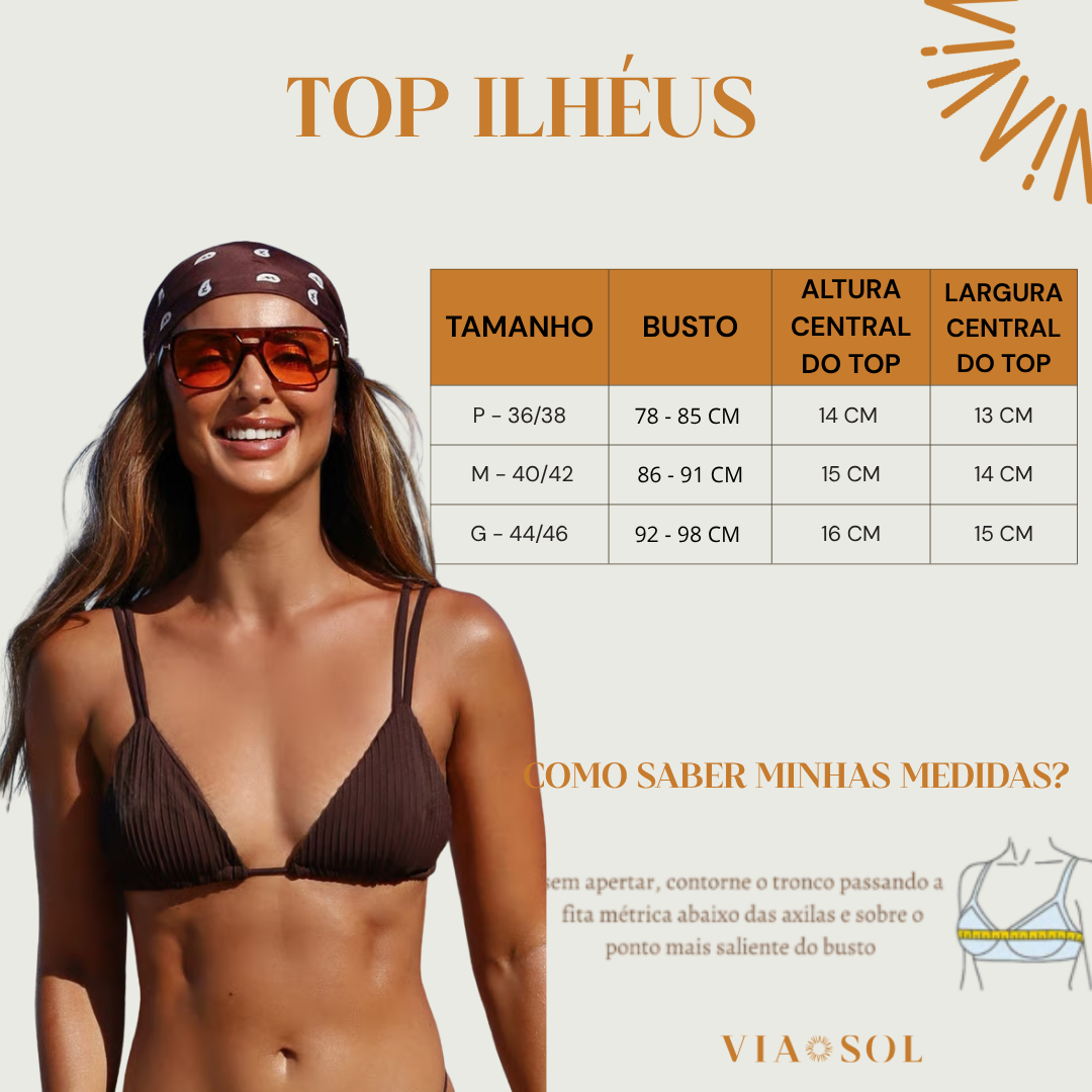 Top Biquíni Cortininha Ilhéus Pimenta