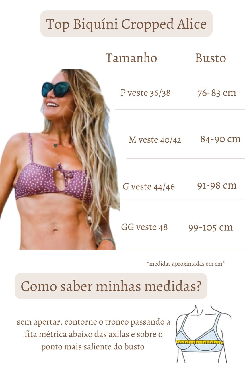 Top Biquíni Cropped Alice Verde Escuro