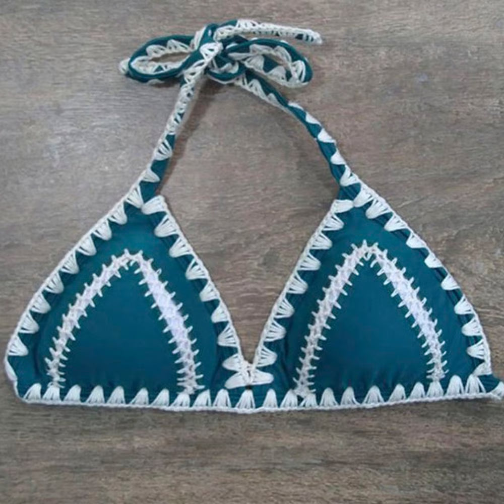 Top Biquíni Plus Size Boho Beach Verde Escuro