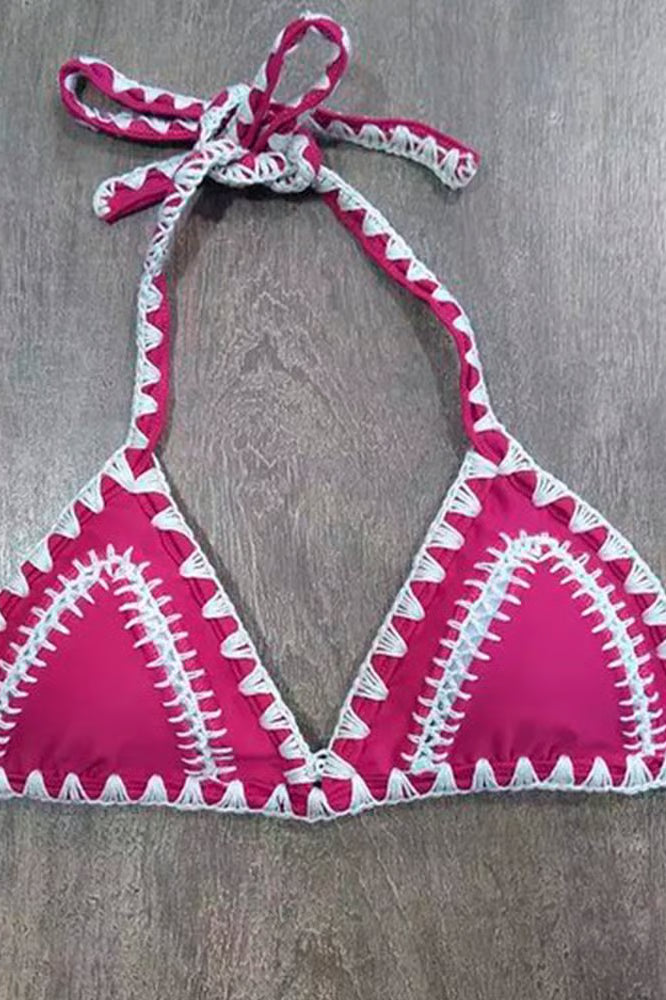 Top Biquíni Plus Size Boho Beach Vinho