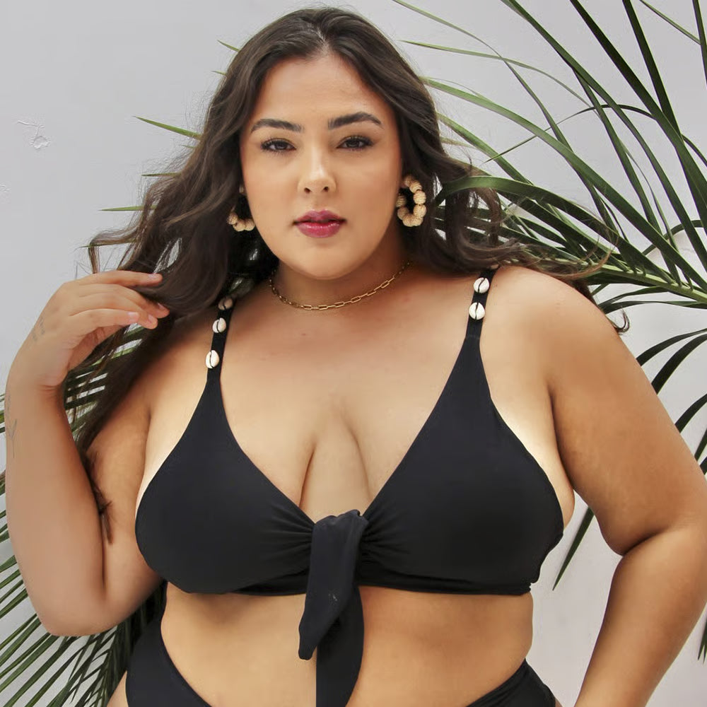 Top Biquíni Plus Size Maresia Búzios Preto
