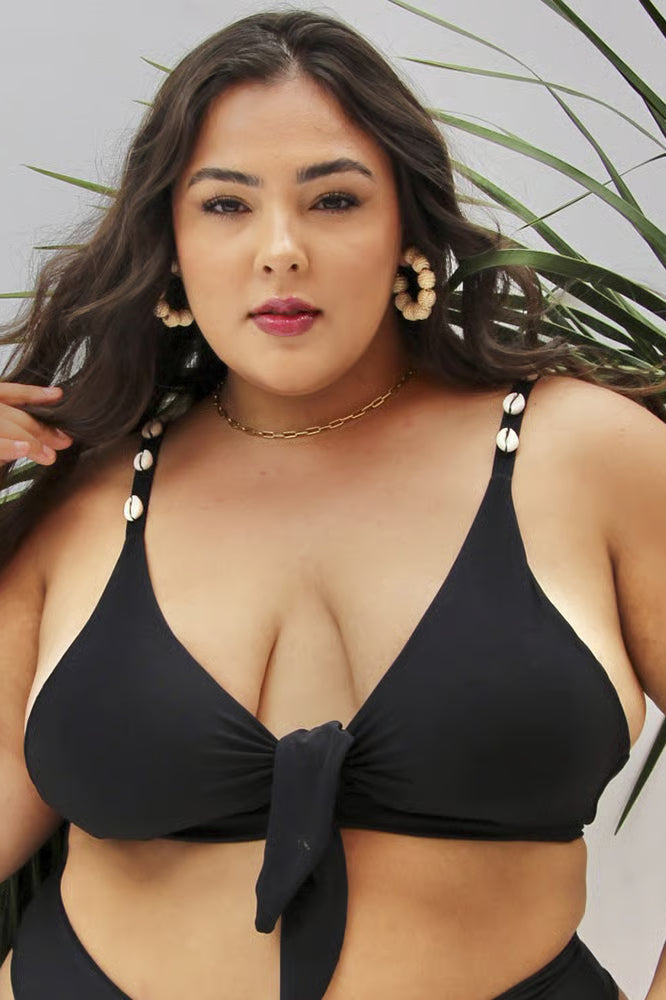 Top Biquíni Plus Size Maresia Búzios Preto