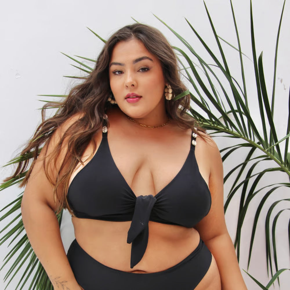Top Biquíni Plus Size Maresia Búzios Preto