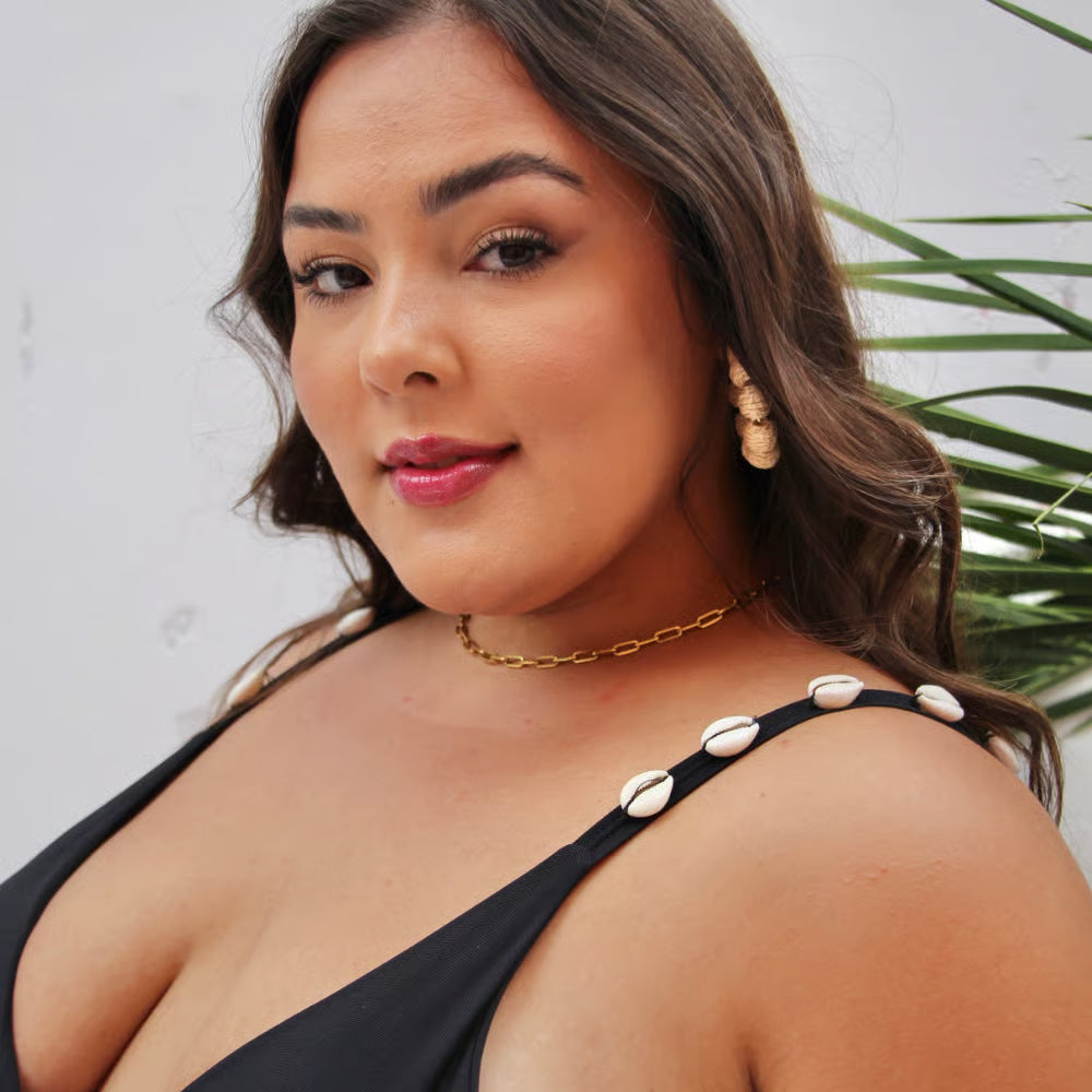 Top Biquíni Plus Size Maresia Búzios Preto