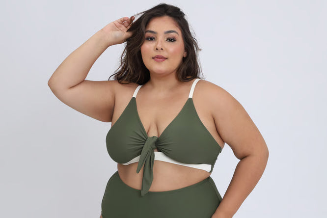 Top Biquíni Plus Size Maresia Militar Off
