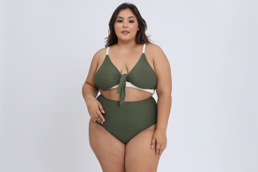Top Biquíni Plus Size Maresia Militar Off